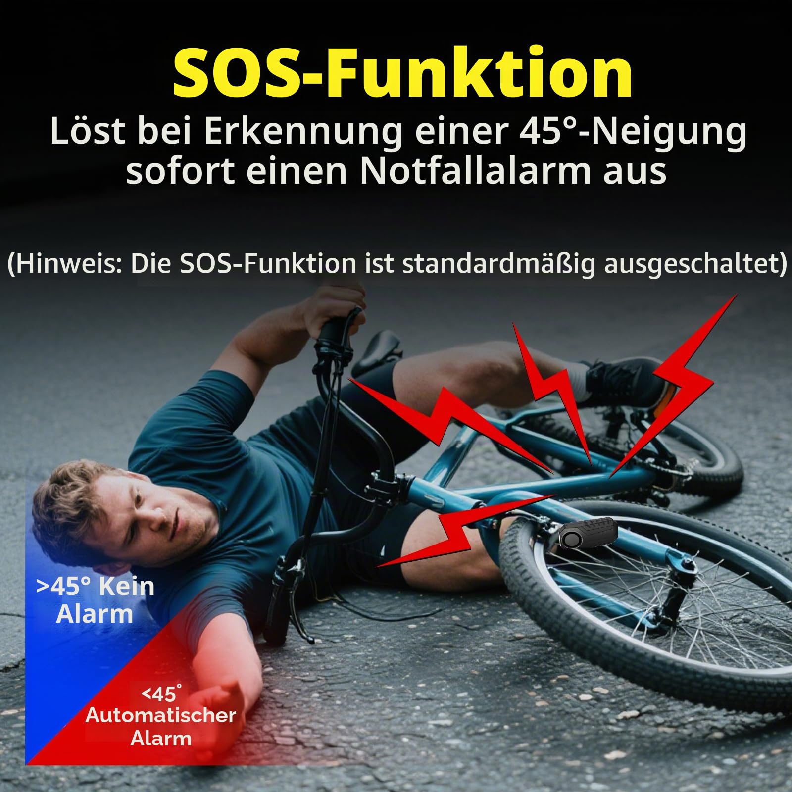NineLeaf Fahrradalarm mit Fernbedienung, Anti-Diebstahl-Fahrradalarm, Fahrradalarmanlage für Motorrad, Auto, Roller, kabellose Vibrationserkennung, Anti-Diebstahl-Schutz 113dB Super Laut 4