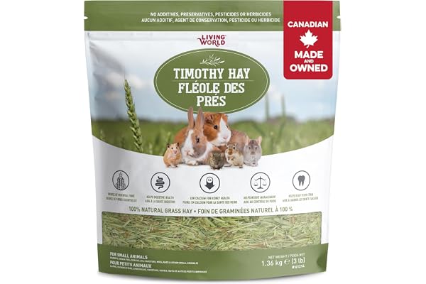 Living World Canadian Timothy Hay - 1.36kg (48 oz)
