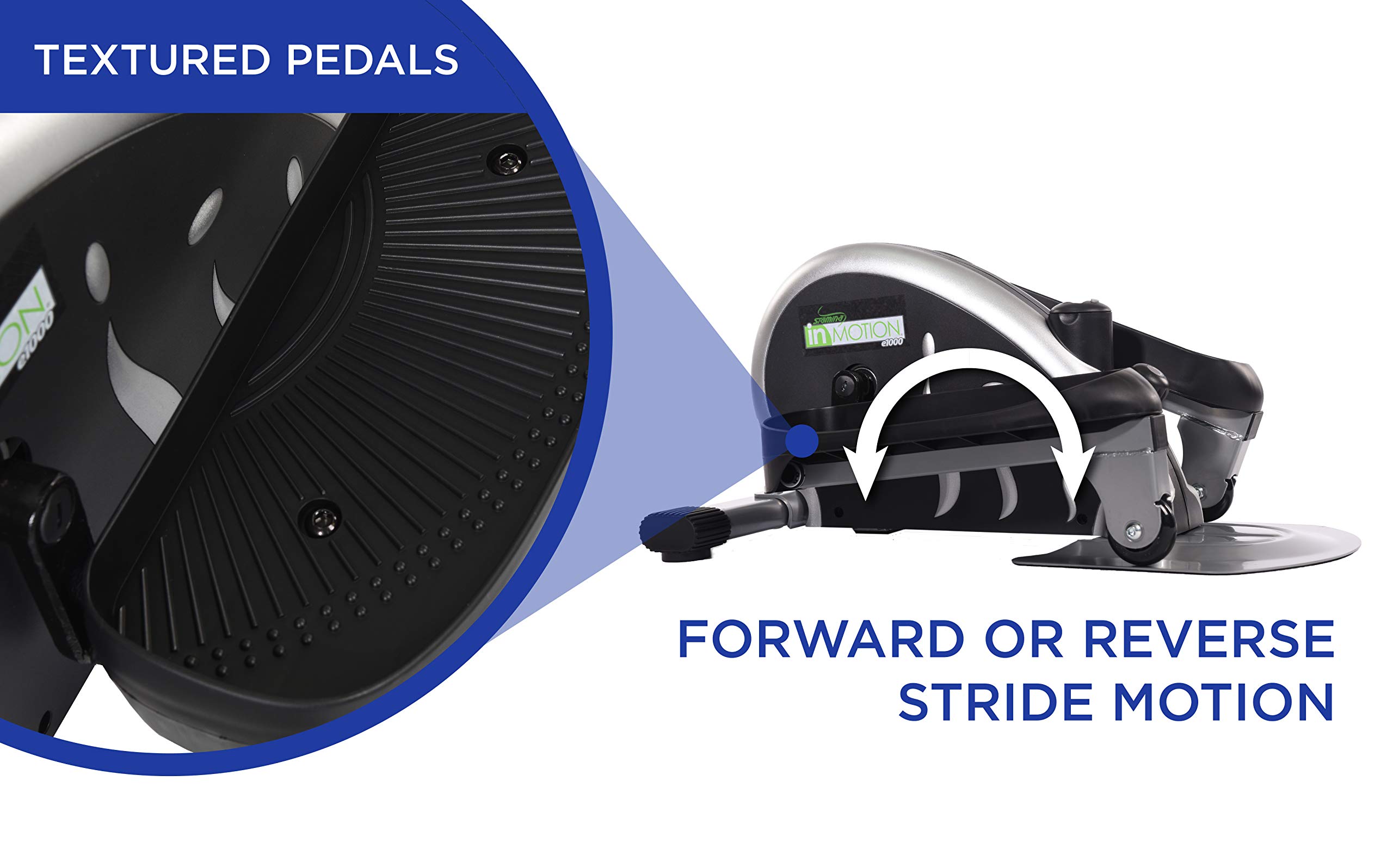 Stamina InMotion E1000 Compact Strider Seated Elliptical with Smart