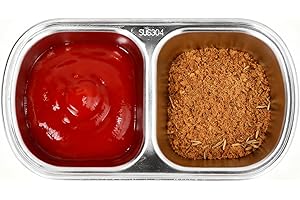 6.02in/15.3cm 304 Stainless Steel Divided Sauce Dish, 2/3 Compartment Korean Ketchup Bowl, Hot Pot Dipping Grid Snack Plate f