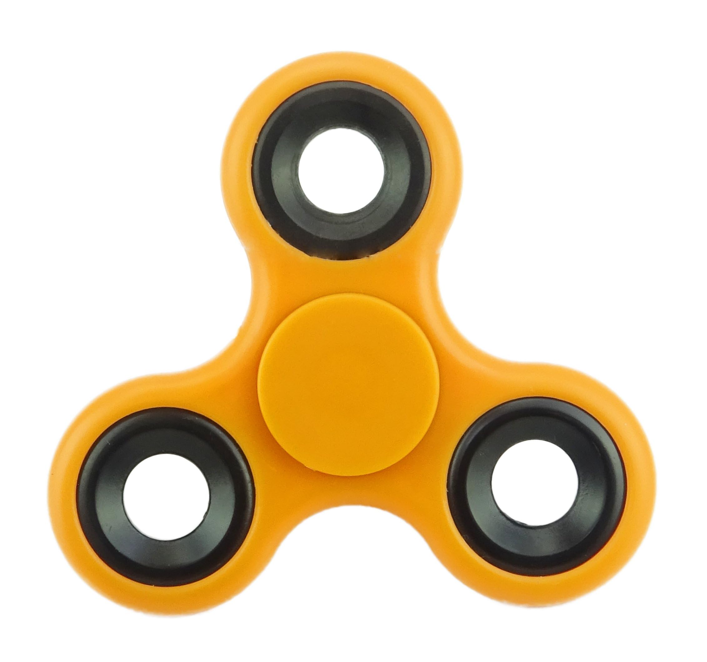 Christmas Concepts® - Exclusive Fidget Hand Spinner - Stress Reducer, Stress Relief, Autism - ORANGE WITH BLACK RINGS