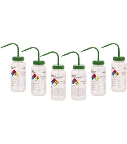 Tattoo Bottle EISCO 2PK Wash Bottle For Acetone, 1000ml - Labeled Laboratory Safety Wash Bottles - View #2