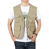 Perbai Men's Black Utility Fishing Vest Outdoor