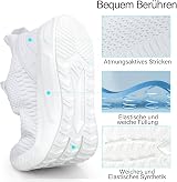 Feethit Womens Trainers Breathable Running Lightweight White 5.5 view 4