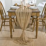Artoid Mode Boho Sand Gauze Table Runner 300 cm Polyester Kitchen Decor view 3