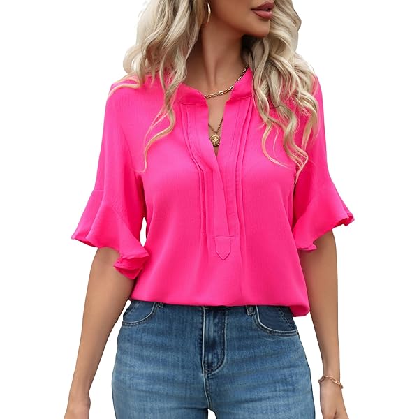 Amazon.com: INC Women's Blouse Cherry Bright Balloon Sleeve