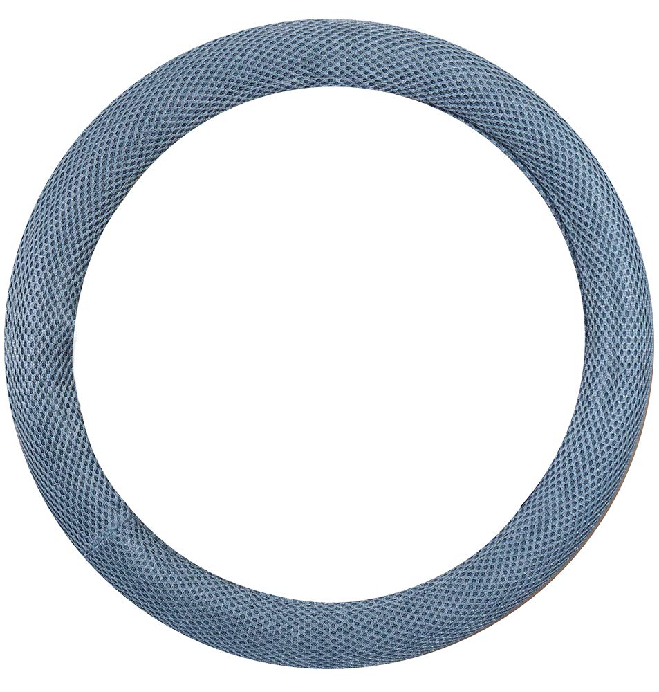 Cora 000120634 Fabric Steering Wheel Cover, Grey