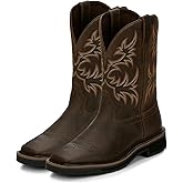 Justin Original Work Boots Men's Driller Pull-On Square Toe Work Boot