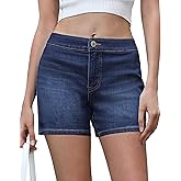 OFLUCK Women's High Waisted Stretchy Denim Shorts 2025 Summer Hot Jean Shorts