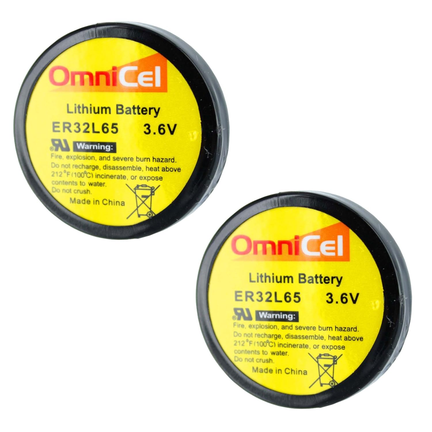 Amazon 2x OmniCel ER32L65 3 6V 1Ah Size 1 10D Lithium Battery With