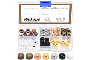 Wokape 70Pcs M5 Cap Nut Kit, 7 Colors M5x0.8 Carbon Steel Screw Caps for Light Fixture Ceiling Light Screw Cap Cover Female T