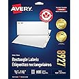 Avery White Rectangle Labels with Easy Peel for Inkjet/Laser Printers, 1/2" x 1-3/4", 800 Labels, Permanent (8927) Made in Ca