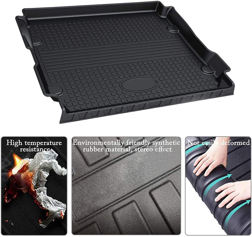 Psler Vehicle Rear Cargo Liner Trunk Tray Floor Mat for Discovery 4 2010-2022, Black, Land Rover Discovery 4 2010-2022 - Image 3