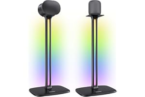 Perlegear Speaker Stands Pair Sonicbeam™ with RGB Lighting for Sonos Era 300, Era 100 & One SL, Universal Surround Sound Speaker Stand Holds to 22 lbs with Cable Management, App & Remote Control