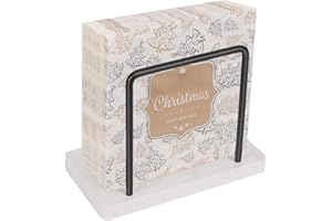 Livabber Napkin Holder, Metal Napkin Storage Modern Freestanding Tissue Paper Dispenser for Table Kitchen Countertop (Marble 
