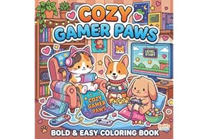 Kawaii Gamer Coloring Book: Cozy Gamer Paws | 40 PDF Printable Style Pages for Stress Relief and Lofi Aesthetic Lovers: Cute 