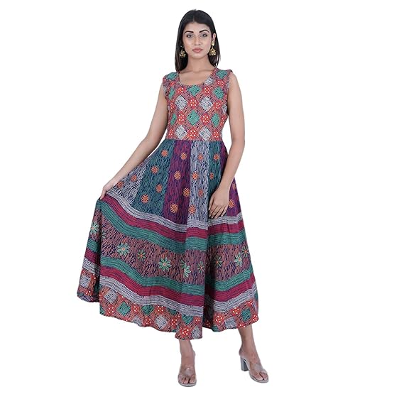 cotton printed long frock