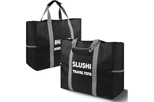 ChamThingzeal Carrying bag Tote for Ninja Slushi Machine FS300 Series and FS299,Slushie Machine Carrying Bag,Portable Outdoor Frozen Drink Maker Travel Bag,Slushie Machine Accessories (Black)