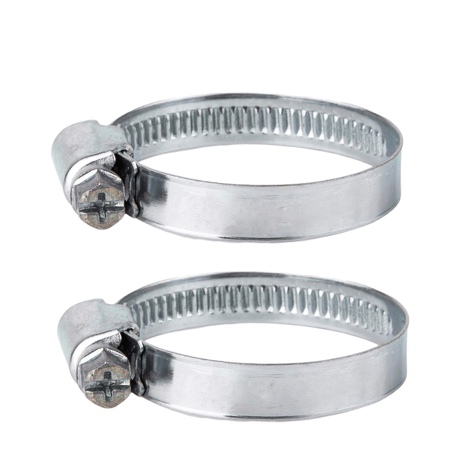 (Pack of 2 pcs) Hose Clamp Adjustable Clamps Worm Gear Adjustable Ø 30-45 mm Hose Clamp (2)
