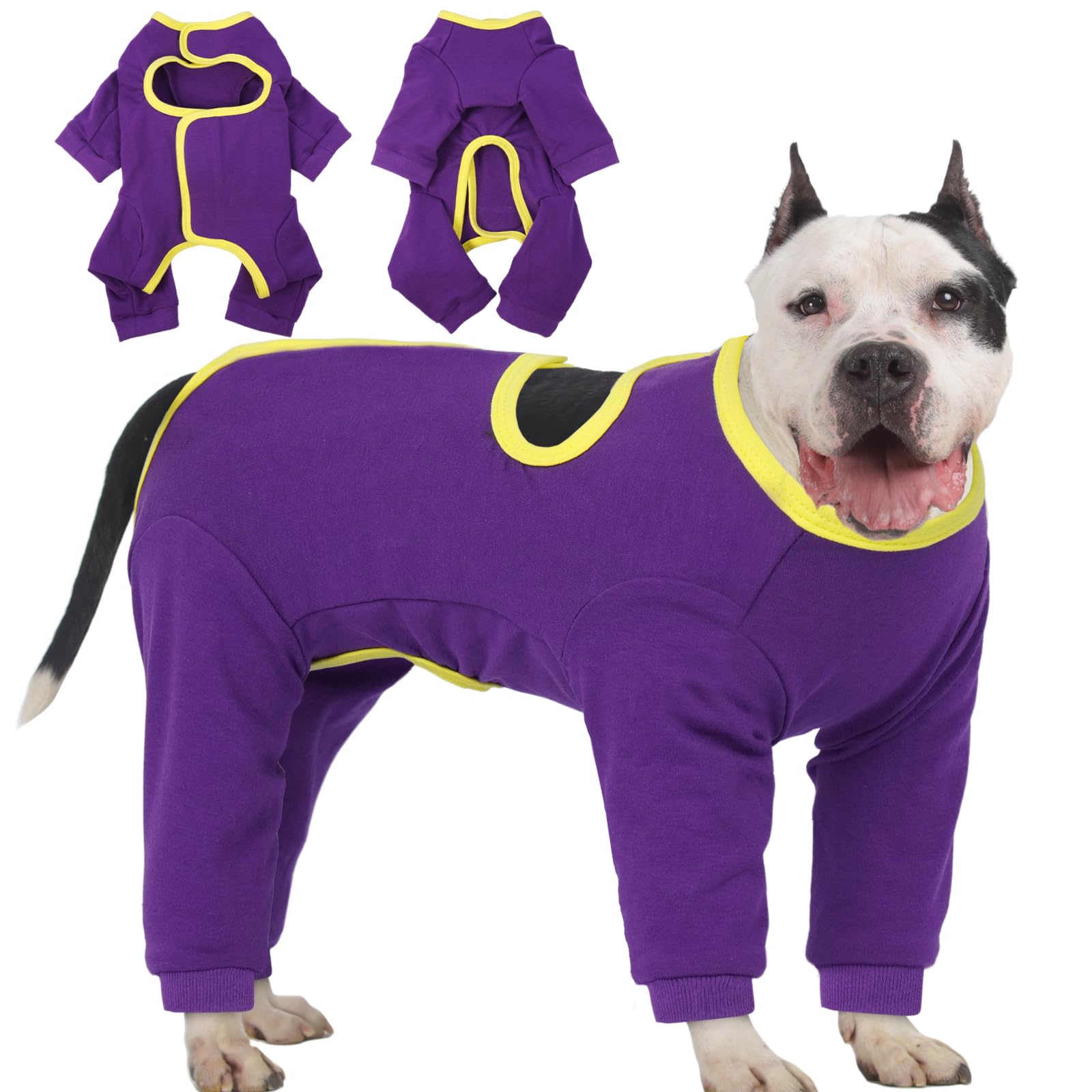 Photo 1 of IECOii Dog Recovery Suit,Surgery Recovery Suit for Dog,Doggy Onesie After Surgery Pet Full Body Suit for Shedding,Prevent Licking,Wound Protection, Cone Alternative,Allow for Good Movement,Purple,XXL