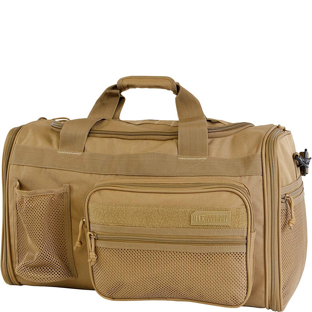 HIGHLAND TACTICAL Expandable Tactical Duffel Bag, Desert, Desert, Expandable Tactical Duffel Bag