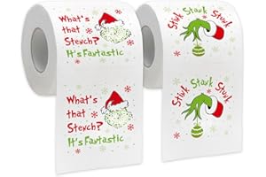 Funny Christmas Toilet Paper, Christmas Bathroom Decorations, 2 Rolls Holiday Toilet Papers, Novelty Holiday Home Decor, Whit