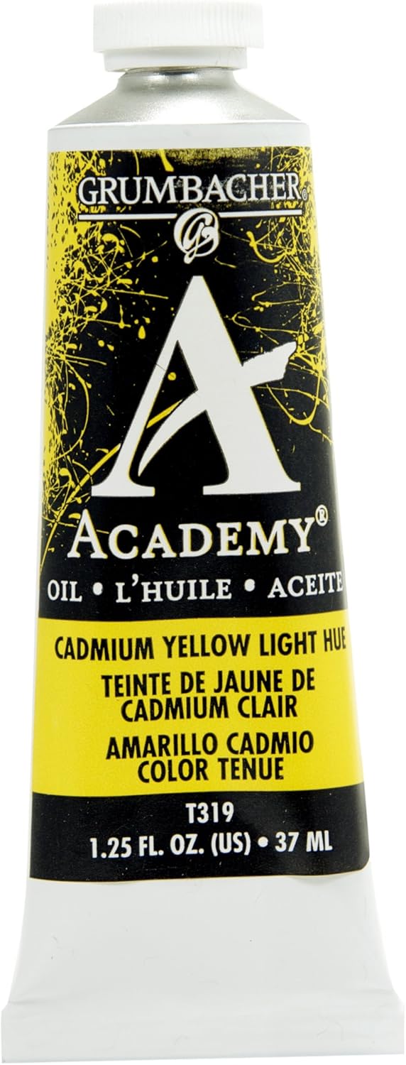 Paintings - Grumbacher Academy Oil Paint, 37ml/1.25 Ounce, Cadmium Yellow Light Hue (T319)
