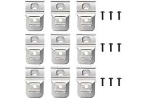 ECOMAID 9Pcs Belt Clips for Dewalt, 304 Stainless Steel Hook Clips Drill Clips Tool Kit with Screws for Dewalt N268241 Fit fo