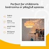 MiniSun Modern Pink and Dark Grey Cut Out Star Ceiling Light Shade 300mm view 3