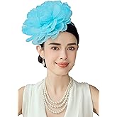 BABEYOND Fascinators Hats for Women - Tea Party Kentucky Fascinator Hat Lightweight Mesh Peony Flower Headband with Hair Clip