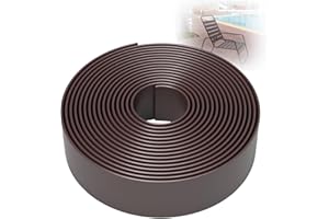 KOMORAX 2 Inch Wide, 20ft Long Vinyl Strap - Replacement Straps for Patio Chairs - Vinyl Strapping for Patio Furniture Repair - Durable Seat Repair Kit for Lawn Chairs, Outdoor Furniture (Brown)