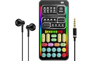 COFELIFE Voice Changer, Handheld Microphone Voice Changer with Sound Multifunctional Effects Machine for Phone/PS4/Xbox/Switch/IPad/Computer/Laptop/Anchor/Cam Girl/Kids (i900)