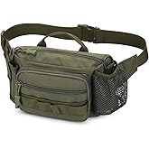 Tactical Fanny Pack Portable Military Waist Bum Bag for Men Women (#R-Army Green)
