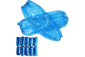 Disposable arm sleeve covers, 100 pieces of waterproof PE plastic outer protective sleeves, approximately 15.7 x 7.9 inches i