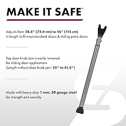 SABRE Adjustable 2-in-1 Door Security Bar, Door