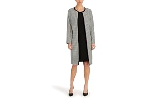 Le Suit Womens Houndstooth Topper with Framing & Sheath DressSuit - Dress Set