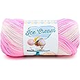 Lion Brand Yarn (1 Skein) Lion Brand Yarn Ice Cream Baby Yarn, Birthday Cake Multicolor