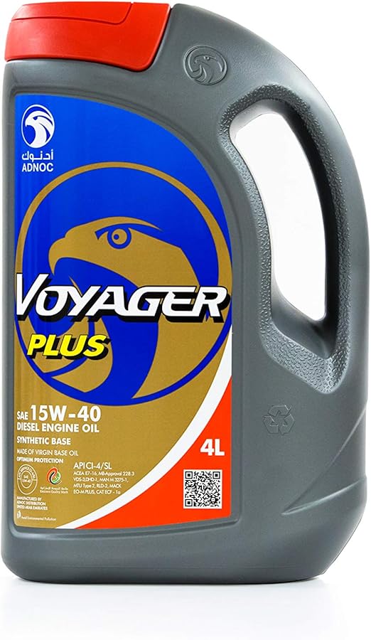 ADNOC VOYAGER PLUS 15W/40 CI4/CH4/SL ENGINE OIL 4LTR, 57419 Buy Online