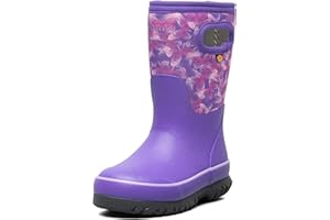 BOGS Grasp Kids Waterproof Rain Boots – Insulated for Winter, Snow & Mud with Easy Pull-On Handles for Toddlers, Boys & Girls, All-Weather Protection
