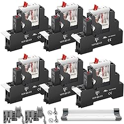 6 Pcs 8Amp Mini Relay Switch 110V 120V AC with Test