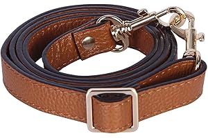 VanEnjoy Full Grain Leather Adjustable Crossbody Straps Replacement - 0.7” Wide, 25”-51” Long