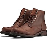 SUREWAY Mens Casual Leather Dress Boots | 6 in Lace Up Ankle Boots - Slip on Chukka Boots Classic Comfort Oxford Fashion Chelsea for Mens Walking Comfort (Office,Casual,Driving,Work,Dress)