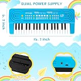Shayson Kids Piano Keyboard 37 Key with Microphone Blue 3 4 5 6-Year-Old view 4