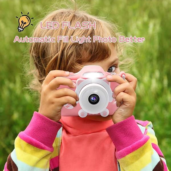 QCHEA Kids Gifts Camera 16 0MP HD 2 Screen 8 0MP Shockproof Mini Child Video Camera Camcorder for Boys Girls Ages 3 10 Child Selfie Camera Camcorder with Safe Silicone Case for Child Play
