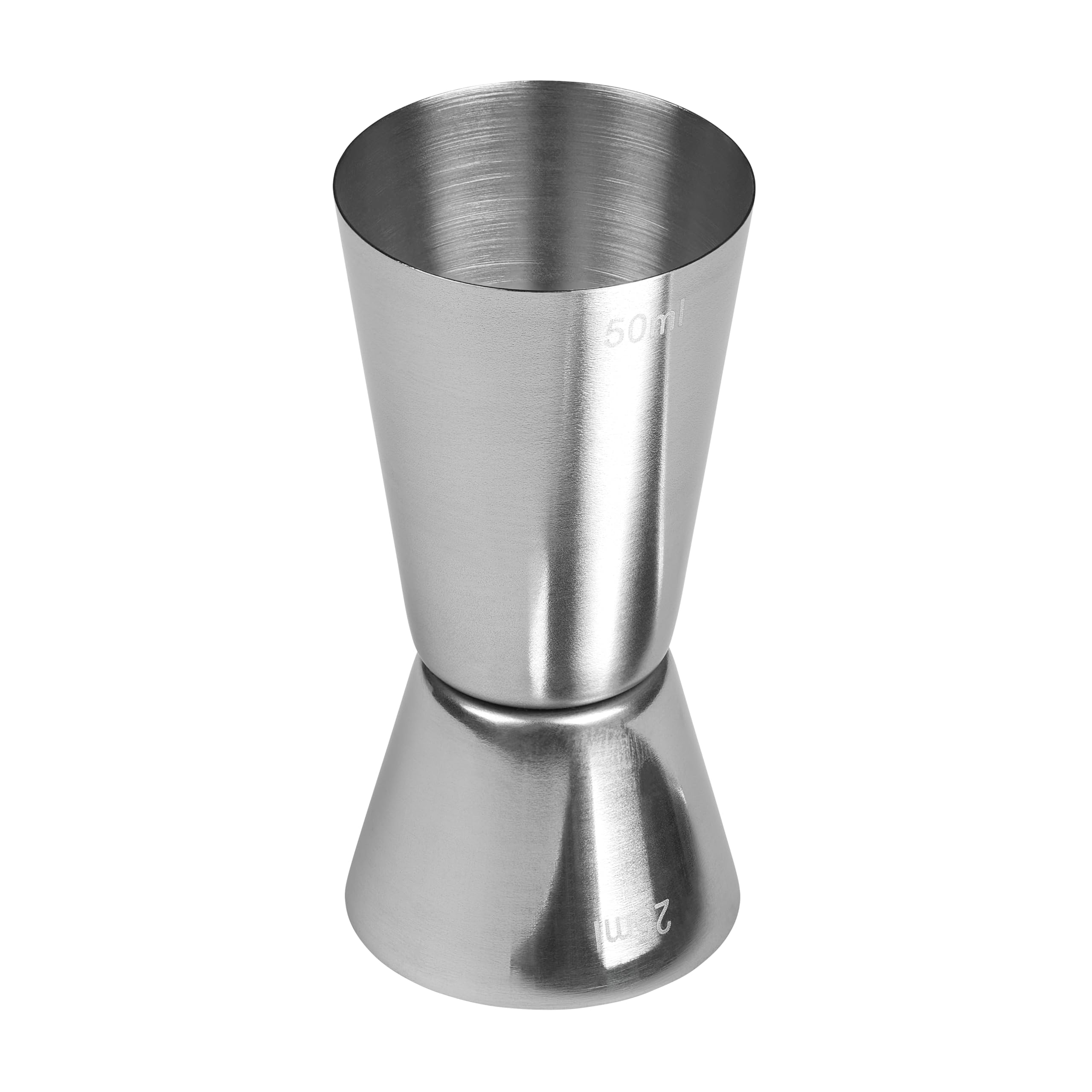 Tala Stainless Steel Cocktail Jigger - Dual Spirit Measuring Cup for Home Bar - Single & Double Shot Measure, 25ml & 50ml, Silver — image 1