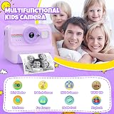 HiMont Kids Camera Instant Print 1080P 32GB 3 Rolls Paper Purple view 2