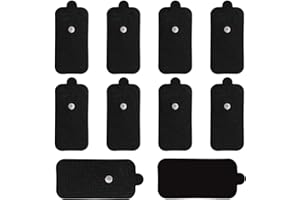 Lanieney 10 Pack Large TENS Unit Electrodes Pads, Upgraded Self-Adhesive Latex-Free Non-Irritating Electrode Patches with Standard 3.5mm Snap-on Connector, Compatible with Belifu, Brilnurse TENS