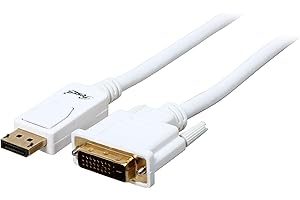 Rosewill 3-Feet 28AWG DisplayPort to DVI Cable, White (RCDC-14005)