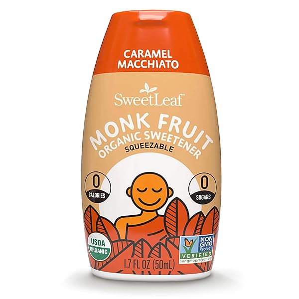 SWEETLEAF CARAMEL LIQUID MONK FRUIT – MONK FRUIT LIQUID SWEETENER DROPS, ORGANIC MONK FRUIT EXTRACT, ZERO CALORIE SWEETENER, SUGAR FREE, KETO FRIENDLY, ERYTHRITOL FREE – 1.7 FL OZ