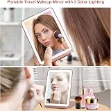 FUNTOUCH Rechargeable Makeup Vanity Mirror 72 LED 3 Color Lights USB view 7